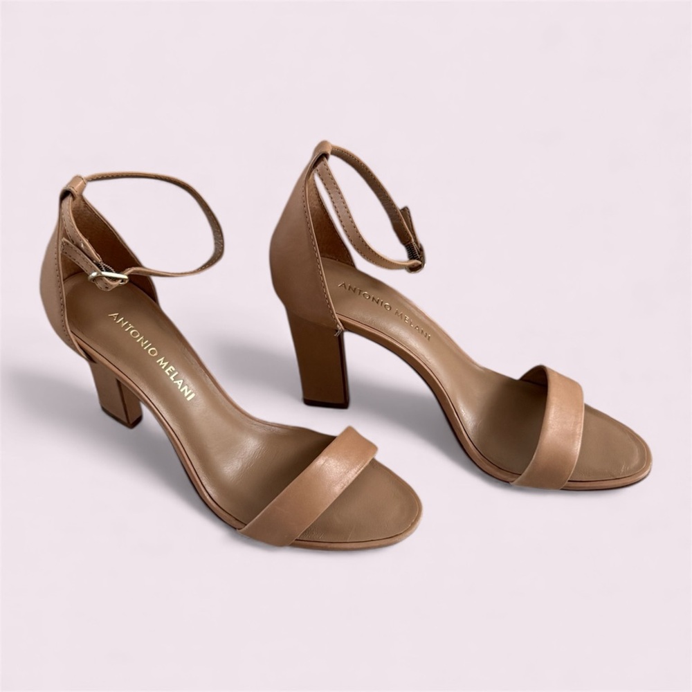 Antonio Melani Nude Ankle Strap Heels